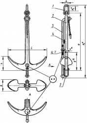 Якорь адмиралтейский 500 кг ГОСТ 760-74